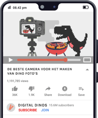 Homepagina affiliate marketing Digital Dinosaurs